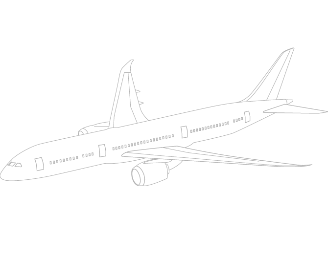 飛行機アウトライン